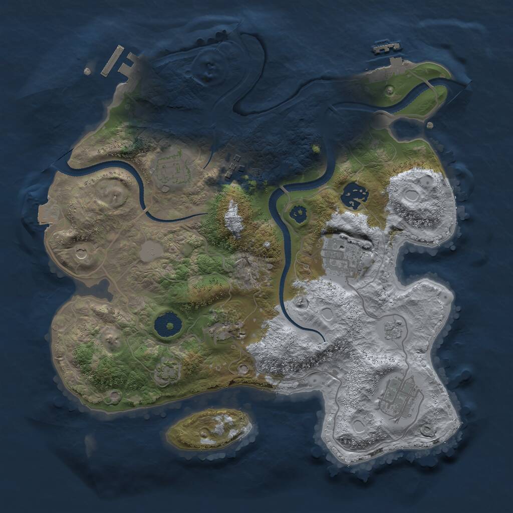 Rust Map: Procedural Map, Size: 3000, Seed: 2012004812, 12 Monuments