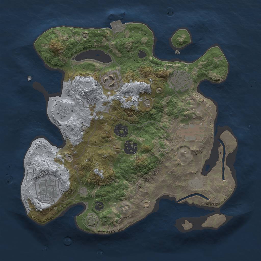Rust Map: Procedural Map, Size: 2800, Seed: 429821739, 11 Monuments