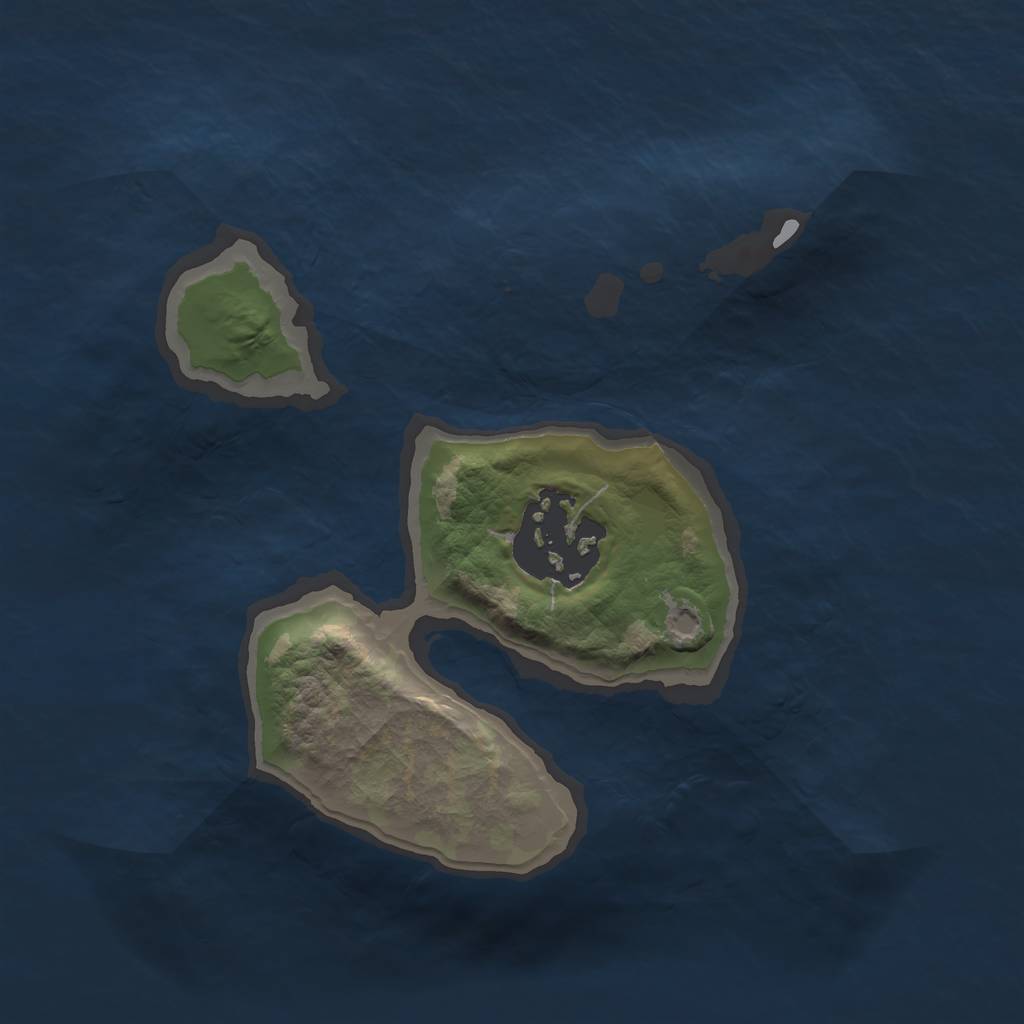 Rust Map: Barren, Size: 1655, Seed: 568596, 3 Monuments
