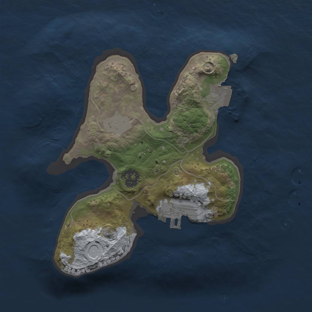 Rust Map: Procedural Map, Size: 1750, Seed: 1488302876, 4 Monuments