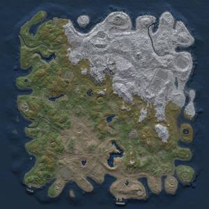 Thumbnail Rust Map: Procedural Map, Size: 5000, Seed: 13847377, 16 Monuments