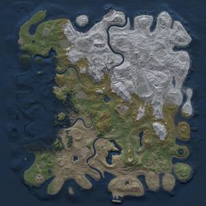 Thumbnail Rust Map: Procedural Map, Size: 5000, Seed: 13847377, 17 Monuments