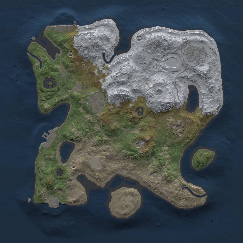 Rust Map: Procedural Map, Size: 2800, Seed: 7000, 11 Monuments