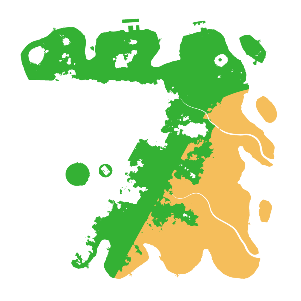 Biome Rust Map: Procedural Map, Size: 3600, Seed: 24289743