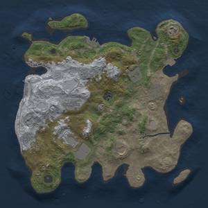 Thumbnail Rust Map: Procedural Map, Size: 3500, Seed: 1107497916, 17 Monuments