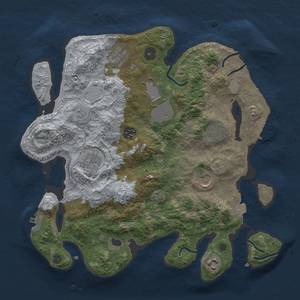 Thumbnail Rust Map: Procedural Map, Size: 3500, Seed: 1178385930, 15 Monuments