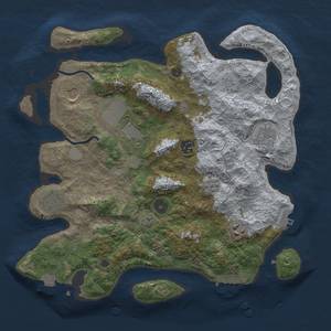 Thumbnail Rust Map: Procedural Map, Size: 3500, Seed: 81139, 15 Monuments