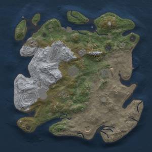 Thumbnail Rust Map: Procedural Map, Size: 3500, Seed: 243245, 15 Monuments