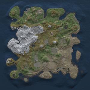 Thumbnail Rust Map: Procedural Map, Size: 3500, Seed: 10446876, 16 Monuments