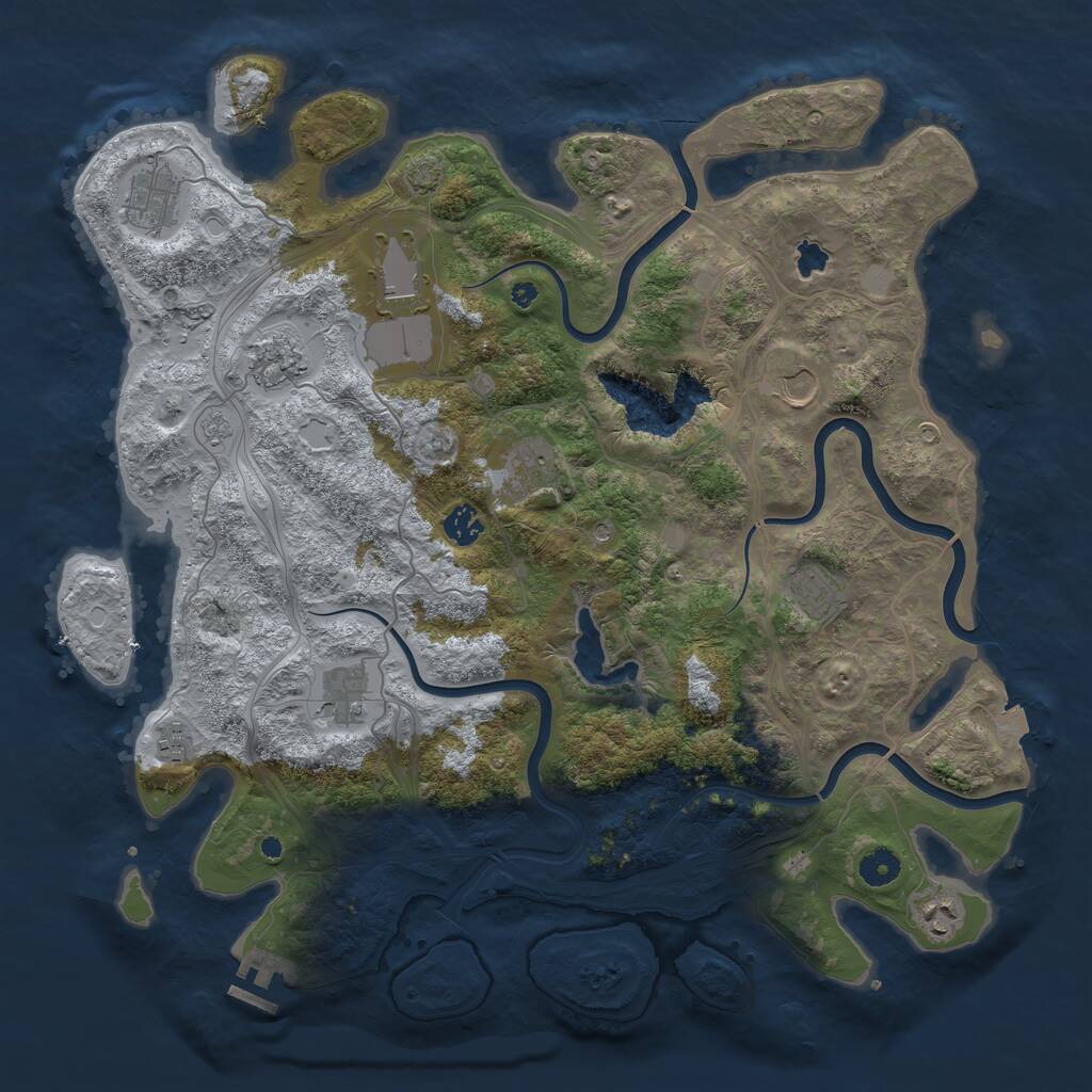Rust Map: Procedural Map, Size: 4250, Seed: 405799948, 15 Monuments