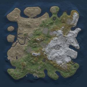 Thumbnail Rust Map: Procedural Map, Size: 3600, Seed: 68880931, 18 Monuments