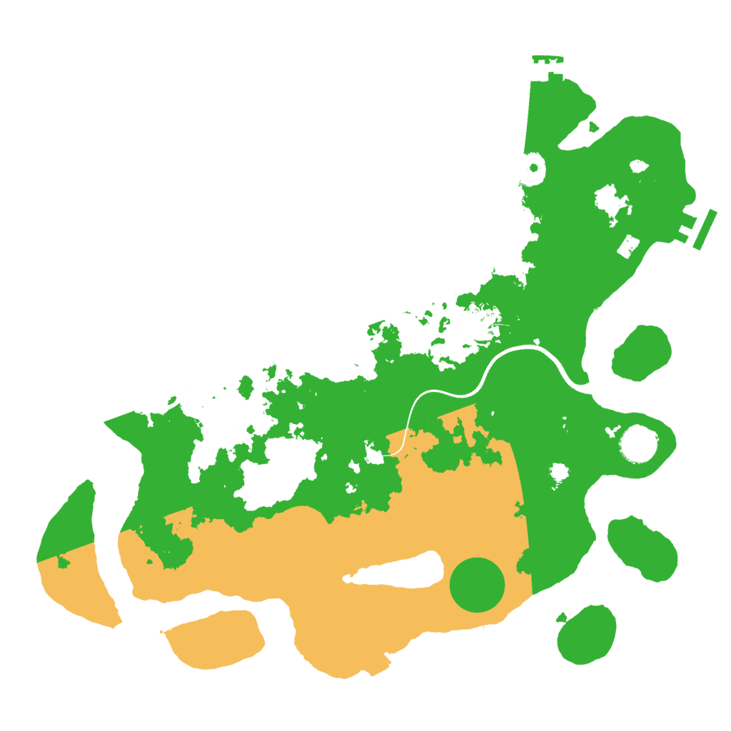 Biome Rust Map: Procedural Map, Size: 3500, Seed: 163150599