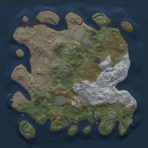 Thumbnail Rust Map: Procedural Map, Size: 3500, Seed: 154674833, 16 Monuments