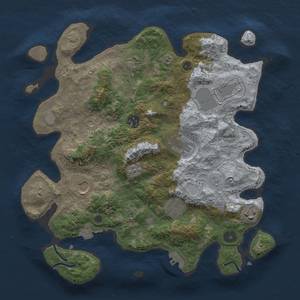 Thumbnail Rust Map: Procedural Map, Size: 3500, Seed: 840725591, 15 Monuments