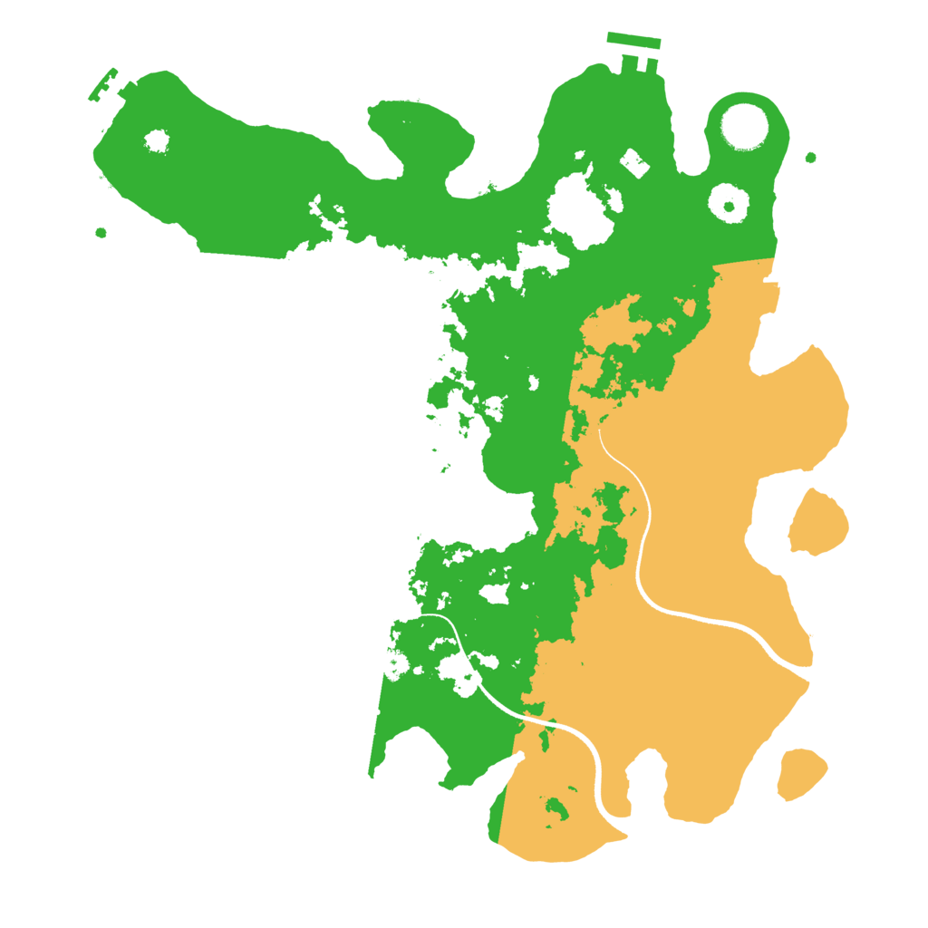 Biome Rust Map: Procedural Map, Size: 3500, Seed: 990656627