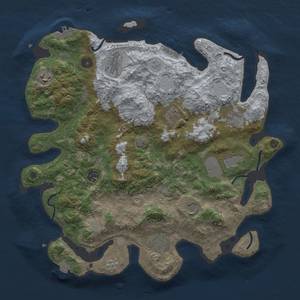 Thumbnail Rust Map: Procedural Map, Size: 3900, Seed: 22446688, 17 Monuments