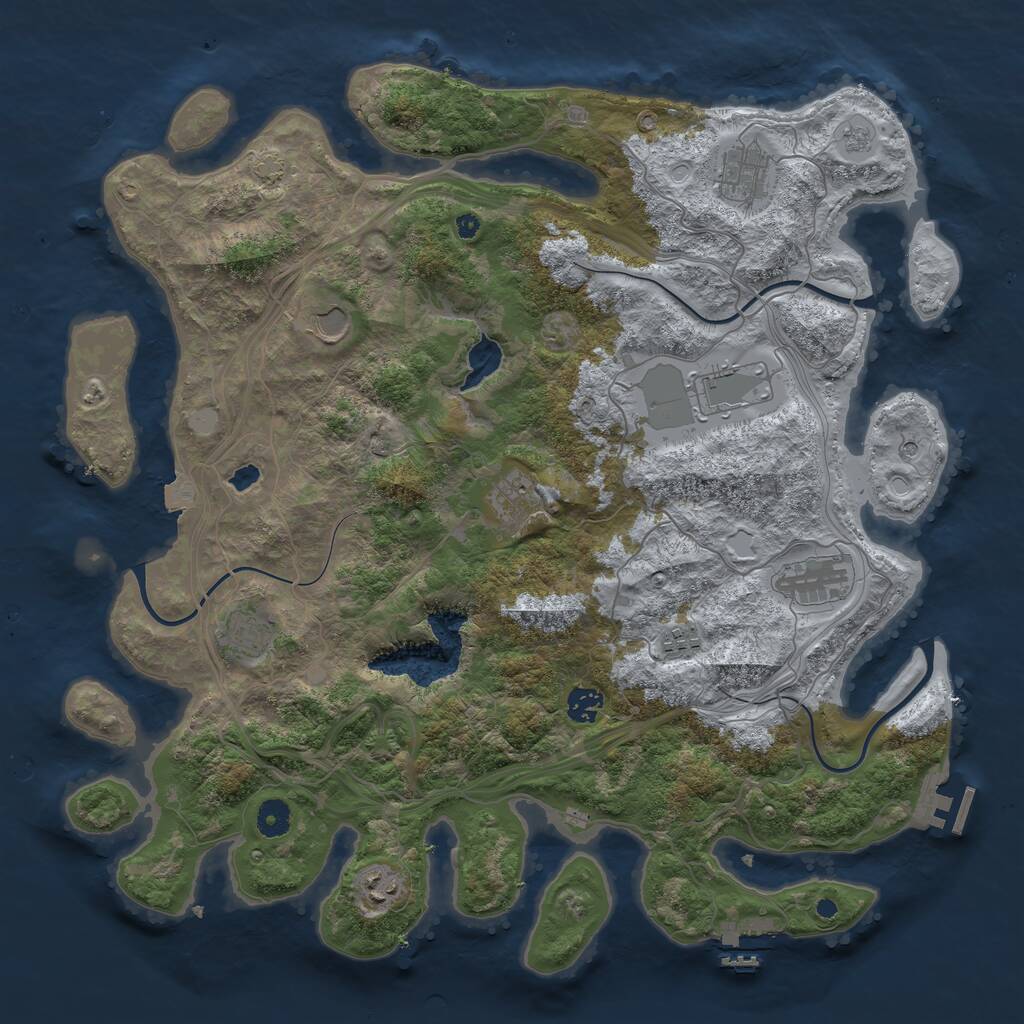 Rust Map: Procedural Map, Size: 4250, Seed: 29064, 15 Monuments