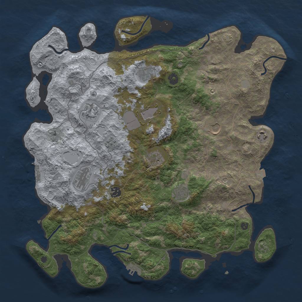 Rust Map: Procedural Map, Size: 4123, Seed: 1578, 18 Monuments