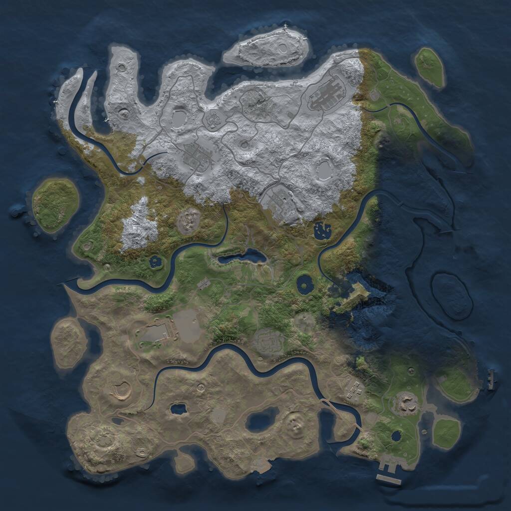 Rust Map: Procedural Map, Size: 4119, Seed: 1479, 15 Monuments