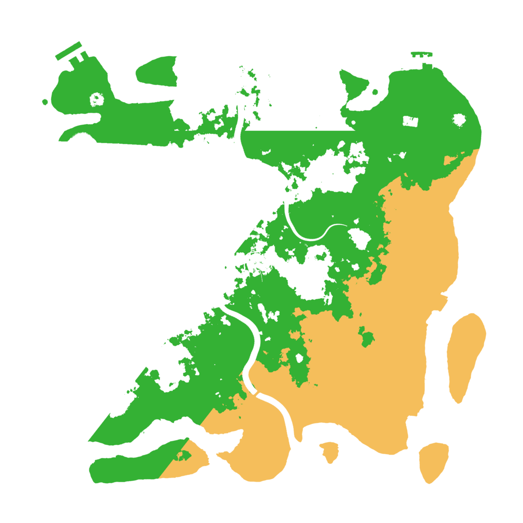 Biome Rust Map: Procedural Map, Size: 3700, Seed: 1999515077
