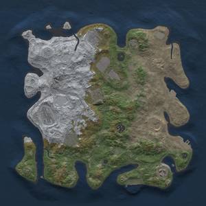 Thumbnail Rust Map: Procedural Map, Size: 3600, Seed: 12309, 17 Monuments