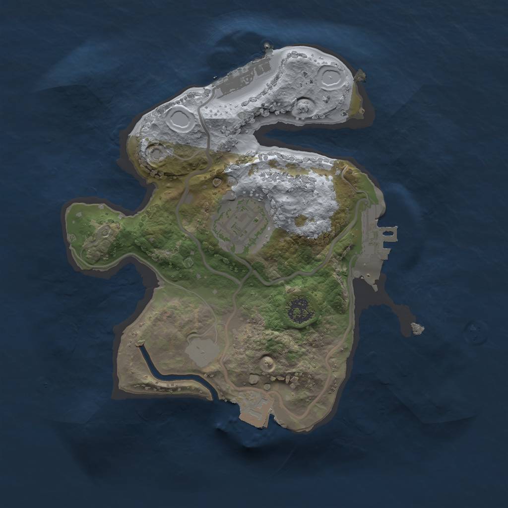 Rust Map: Procedural Map, Size: 2000, Seed: 21067, 6 Monuments