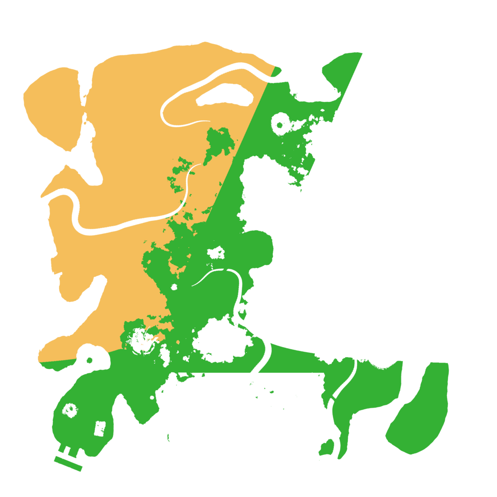 Biome Rust Map: Procedural Map, Size: 3500, Seed: 92083513