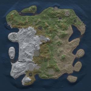 Thumbnail Rust Map: Procedural Map, Size: 3500, Seed: 27825, 16 Monuments