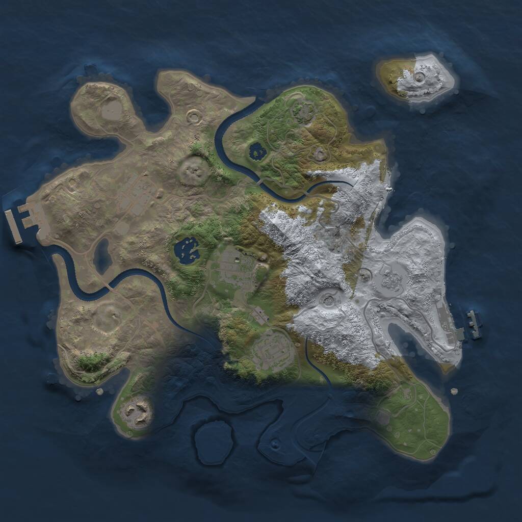 Rust Map: Procedural Map, Size: 3000, Seed: 110368258, 11 Monuments