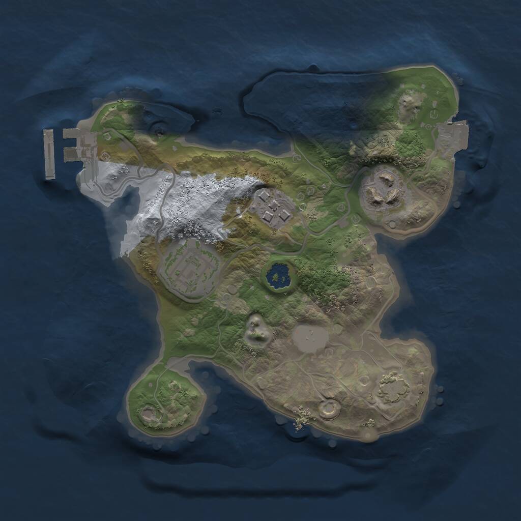 Rust Map: Procedural Map, Size: 2100, Seed: 111657575, 6 Monuments