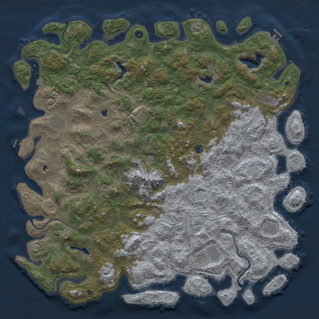 Rust Map: Procedural Map, Size: 6000, Seed: 1710201210, 17 Monuments
