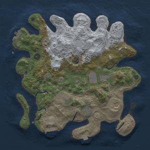 Thumbnail Rust Map: Procedural Map, Size: 3500, Seed: 449354731, 16 Monuments