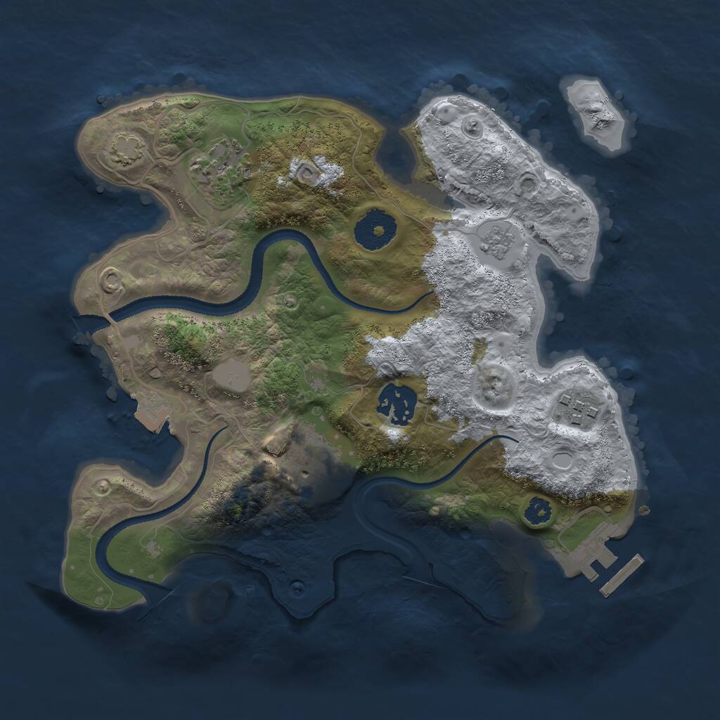 Rust Map: Procedural Map, Size: 2700, Seed: 5988978, 8 Monuments