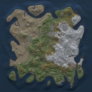 Thumbnail Rust Map: Procedural Map, Size: 3700, Seed: 52011080, 18 Monuments