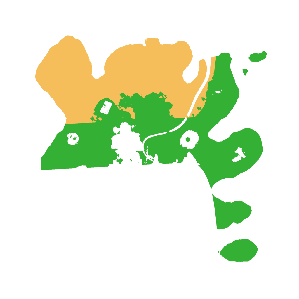 Biome Rust Map: Procedural Map, Size: 2500, Seed: 2093272148