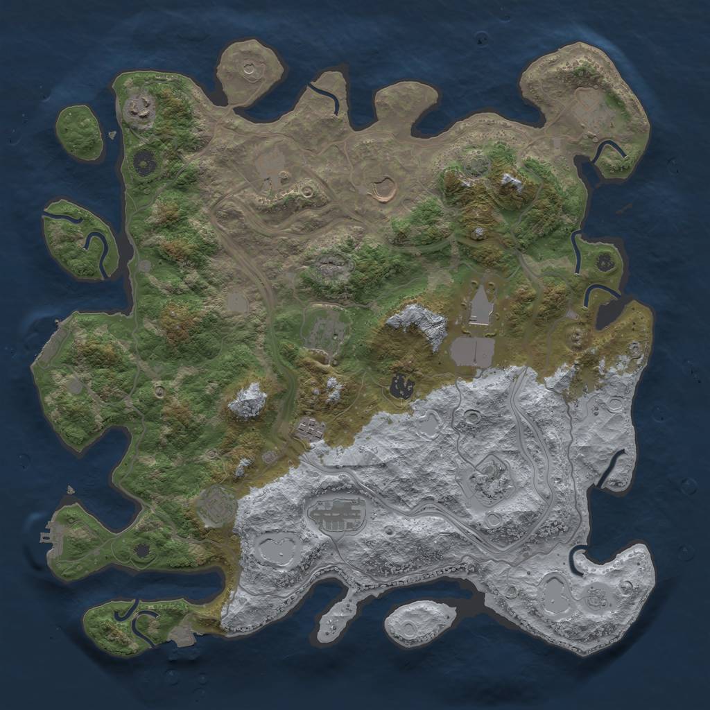 Rust Map: Procedural Map, Size: 4250, Seed: 99371497, 19 Monuments