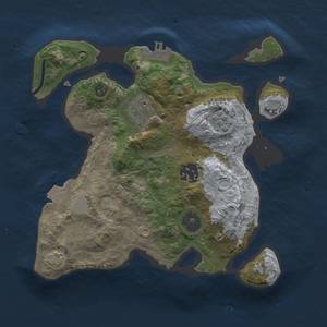 Thumbnail Rust Map: Procedural Map, Size: 2500, Seed: 63711948, 8 Monuments