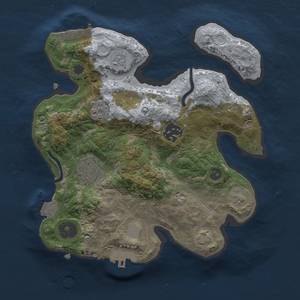 Thumbnail Rust Map: Procedural Map, Size: 2500, Seed: 1311177973, 10 Monuments