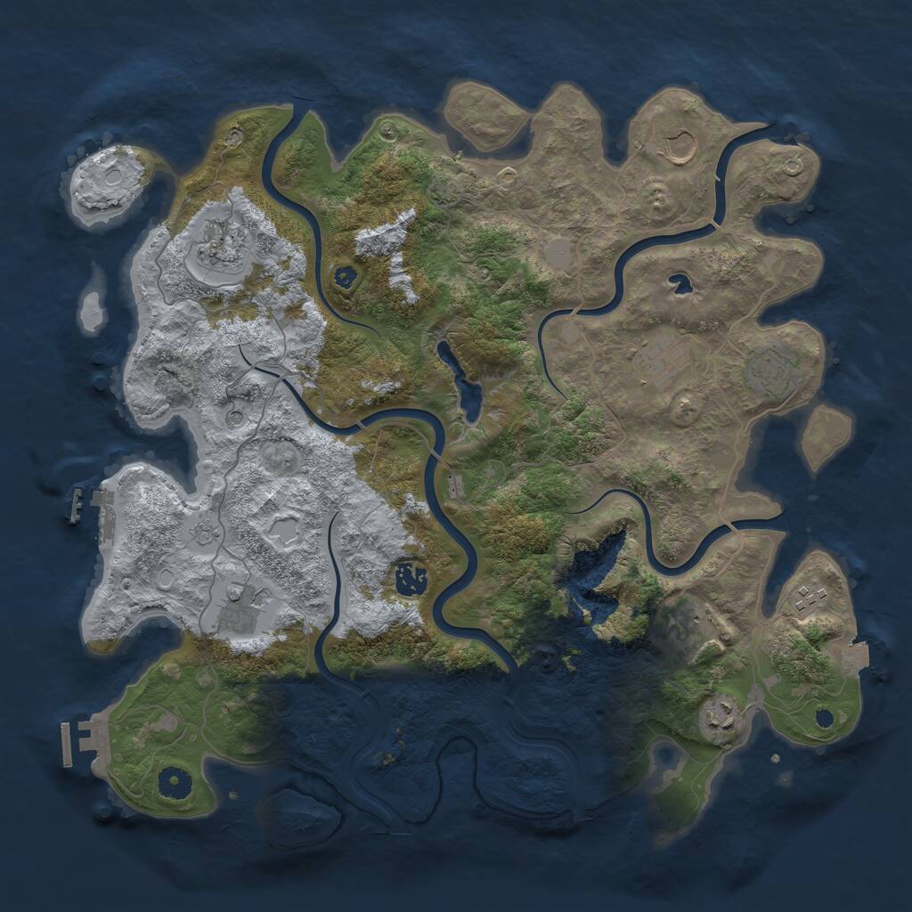 Rust Map: Procedural Map, Size: 4100, Seed: 82885909, 15 Monuments