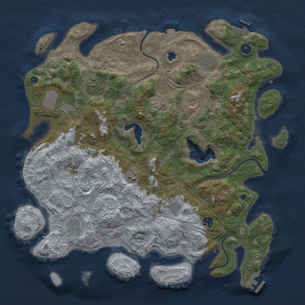 Rust Map: Procedural Map, Size: 4400, Seed: 94950064, 15 Monuments