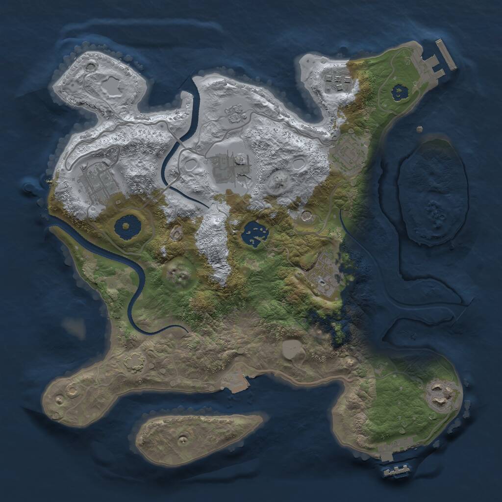 Rust Map: Procedural Map, Size: 3000, Seed: 804476320, 13 Monuments