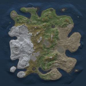 Thumbnail Rust Map: Procedural Map, Size: 3500, Seed: 324732167, 16 Monuments