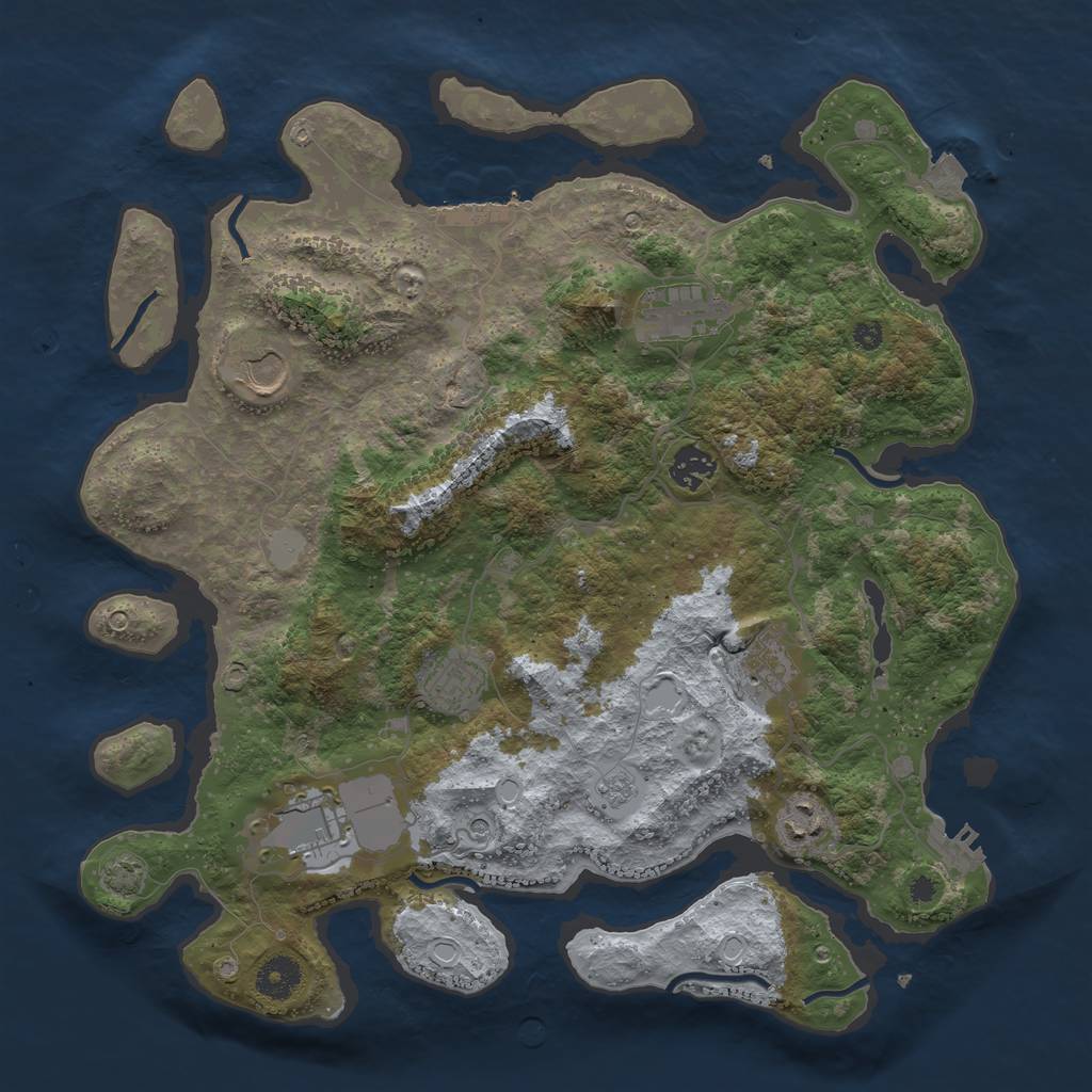 Rust Map: Procedural Map, Size: 3750, Seed: 21755300, 15 Monuments