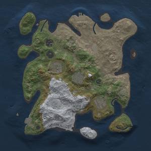 Thumbnail Rust Map: Procedural Map, Size: 3000, Seed: 2025422563, 12 Monuments