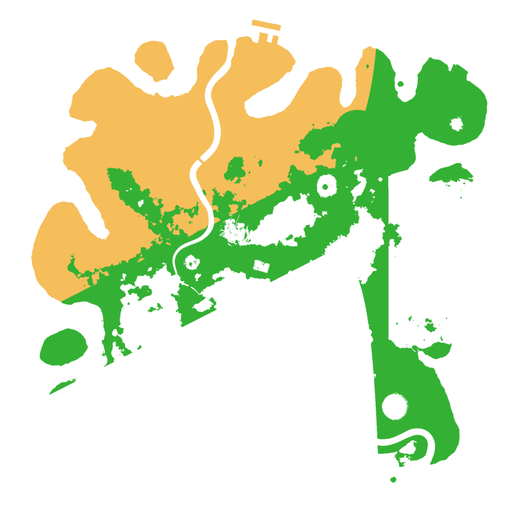 Biome Rust Map: Procedural Map, Size: 3600, Seed: 25663270