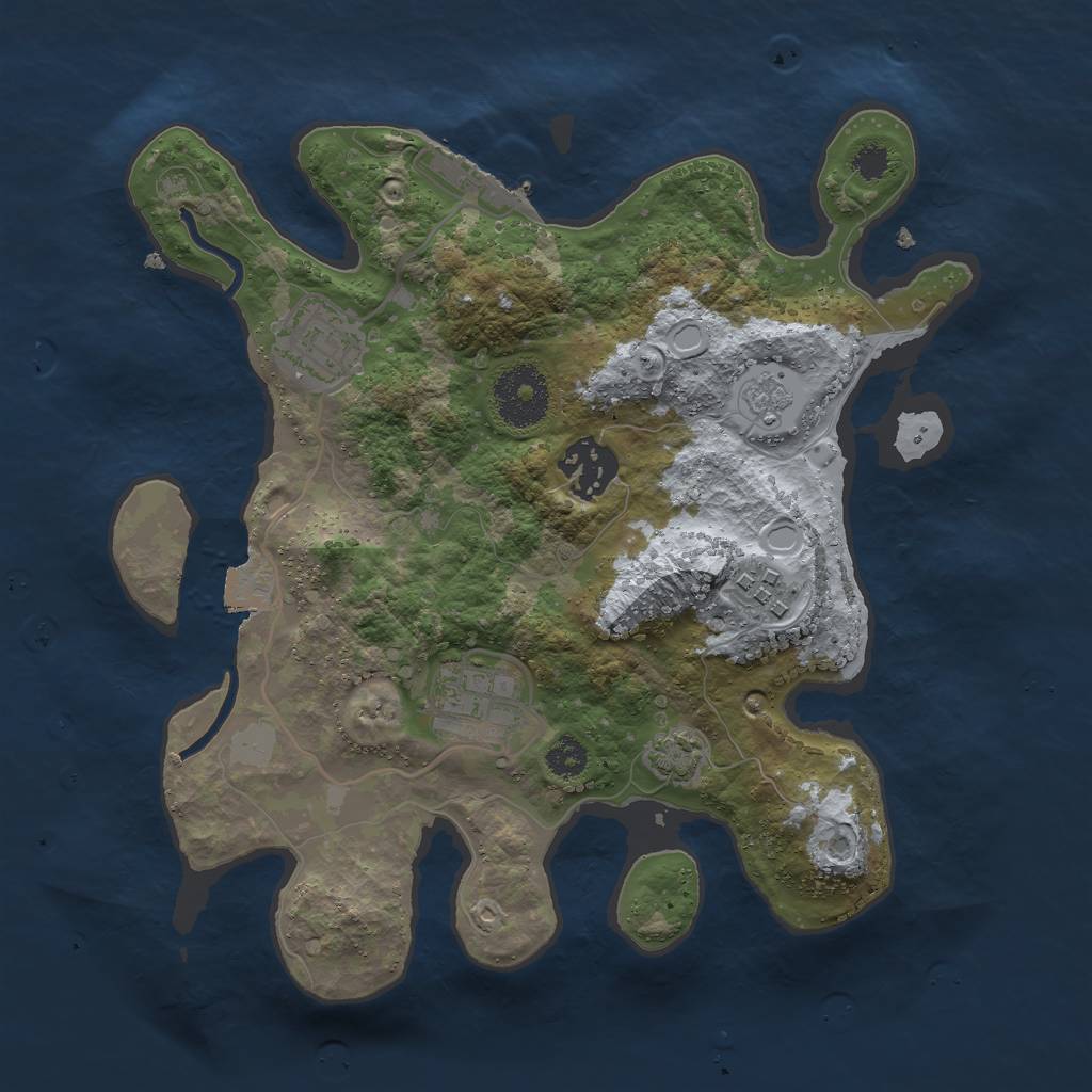 Rust Map: Procedural Map, Size: 2800, Seed: 149981919, 10 Monuments