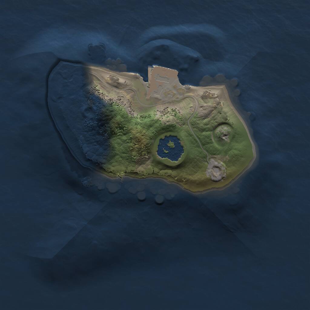 Rust Map: Procedural Map, Size: 1200, Seed: 1646299137, 1 Monuments