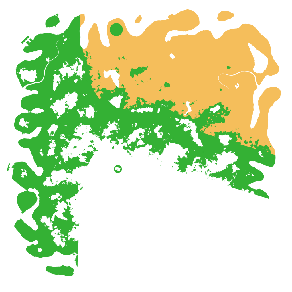 Biome Rust Map: Procedural Map, Size: 6000, Seed: 72597243