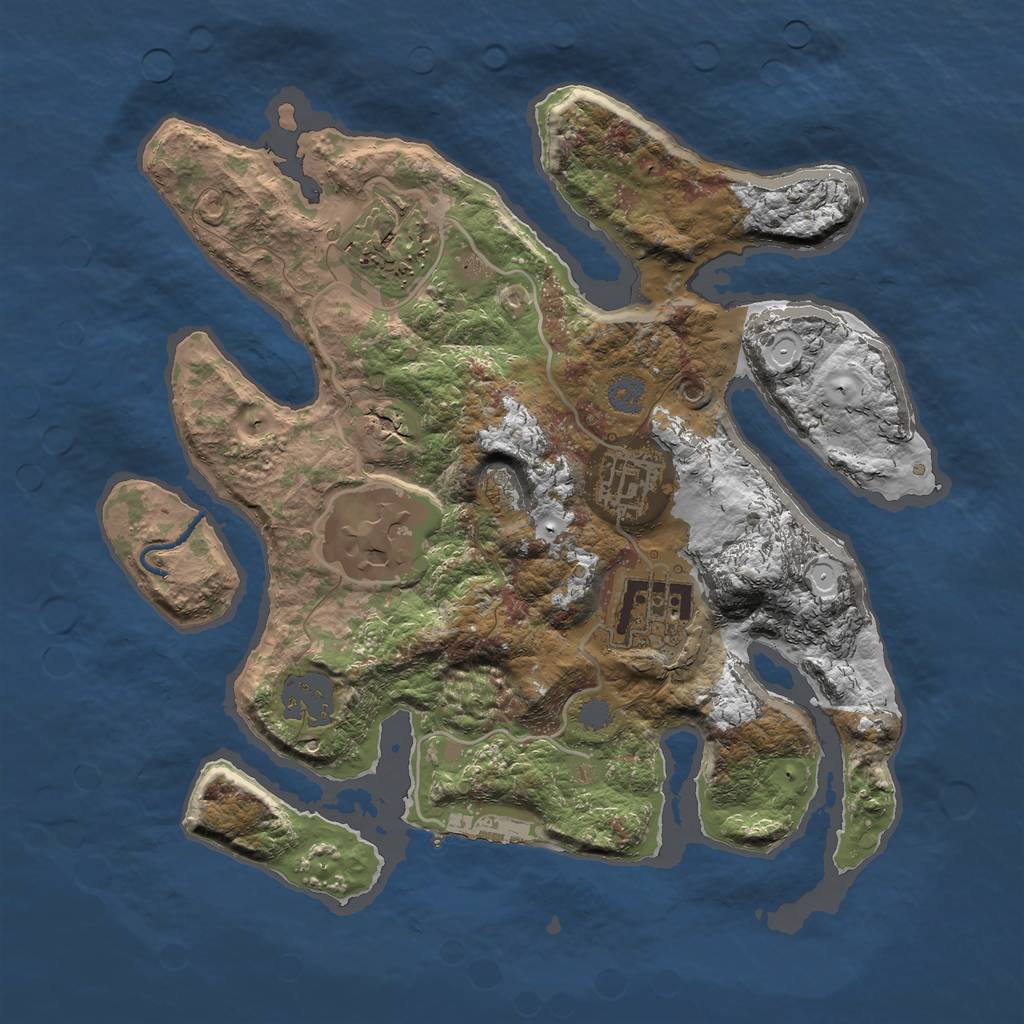 Rust Map: Procedural Map, Size: 2750, Seed: 479329, 10 Monuments