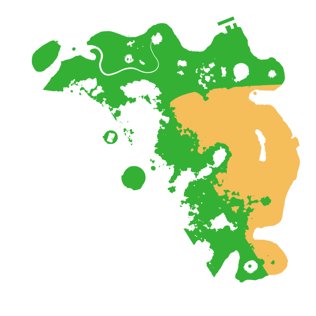 Biome Rust Map: Procedural Map, Size: 3700, Seed: 491604